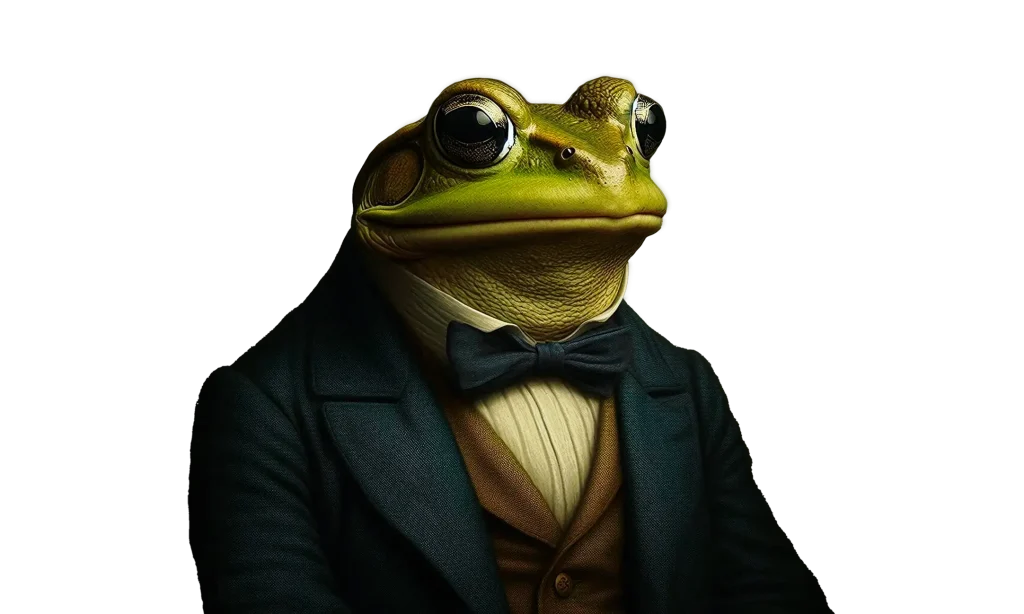 La ranita trajeada te da la bienvenida al portfolio de diseño y desarrollo web de Álvaro Fajardo